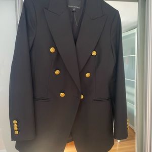 New with tags blazer in black with gold buttons size 8